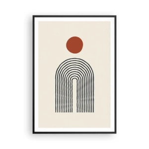 Plakat i sort ramme - Magnetisme af former og farver - 70x100 cm