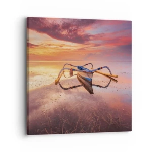 Lærredstryk - Billede på lærred - Roen ved en tropisk aften - 30x30 cm