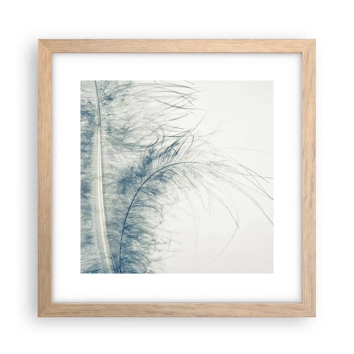 Plakat i ramme af lyst egetræ - Naturens hvisken - 30x30 cm