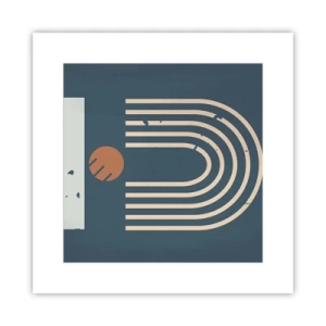 Plakat - Geometri på granatæble - 30x30 cm