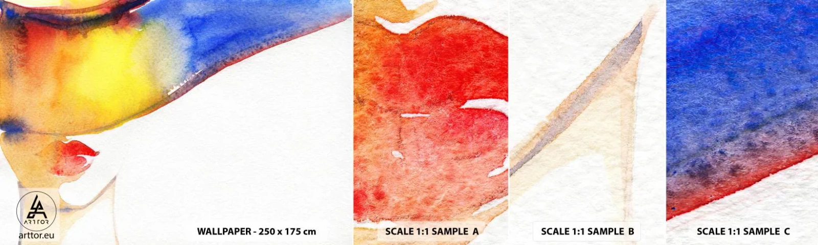 Fototapet Prøve Standard Eco - Portræt af en dame - Abstraktion, Kvinde, Hat - 100x30 cm