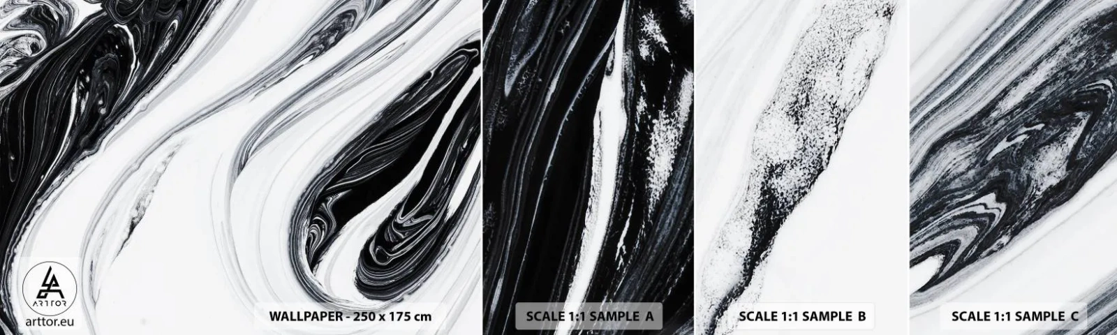 Fototapet Prøve Standard Eco - Kombination af modsætninger - Maling, Stykke, Moderne - 100x30 cm