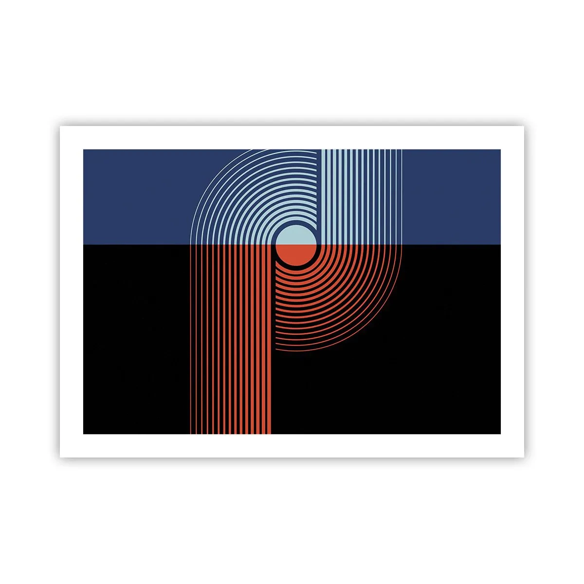 Plakat - I en geometrisk omfavnelse - 70x50 cm