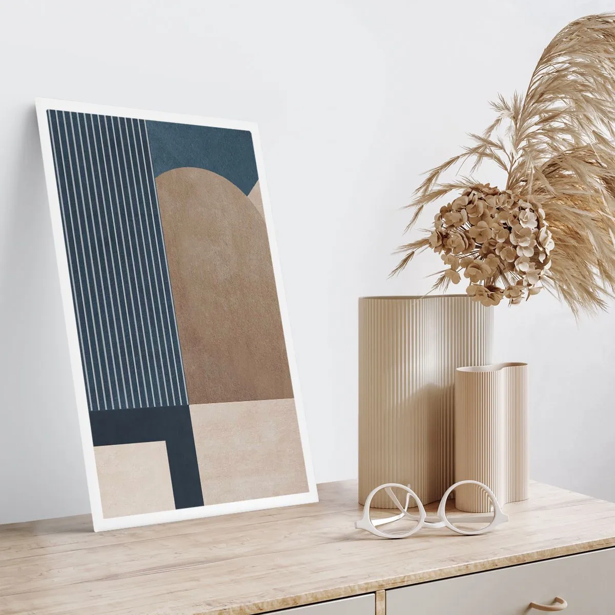 Plakat - En komposition af enkelhed og rundhed - 70x100 cm