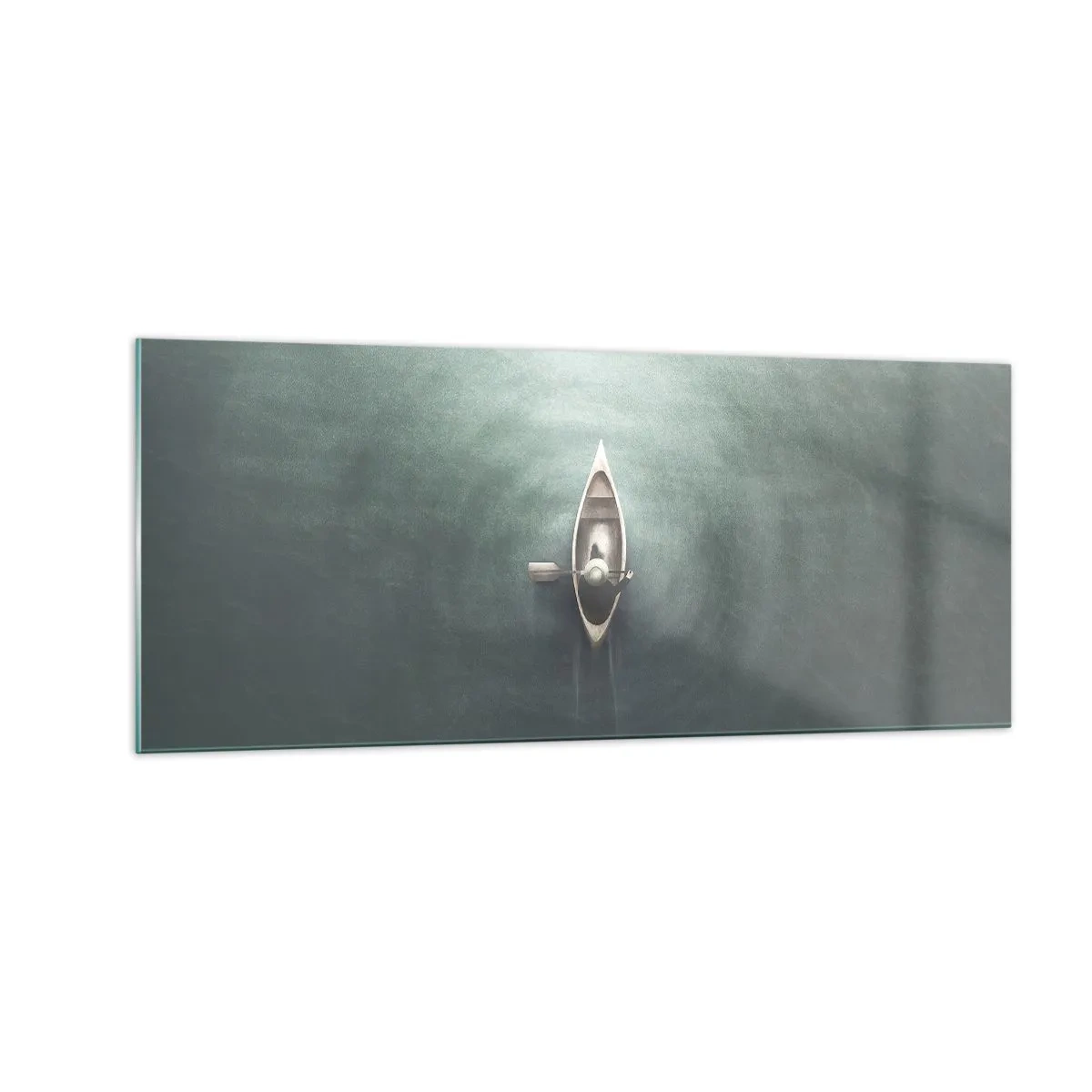 Billede på glas - På tværs af en månelyst sø - 100x40 cm