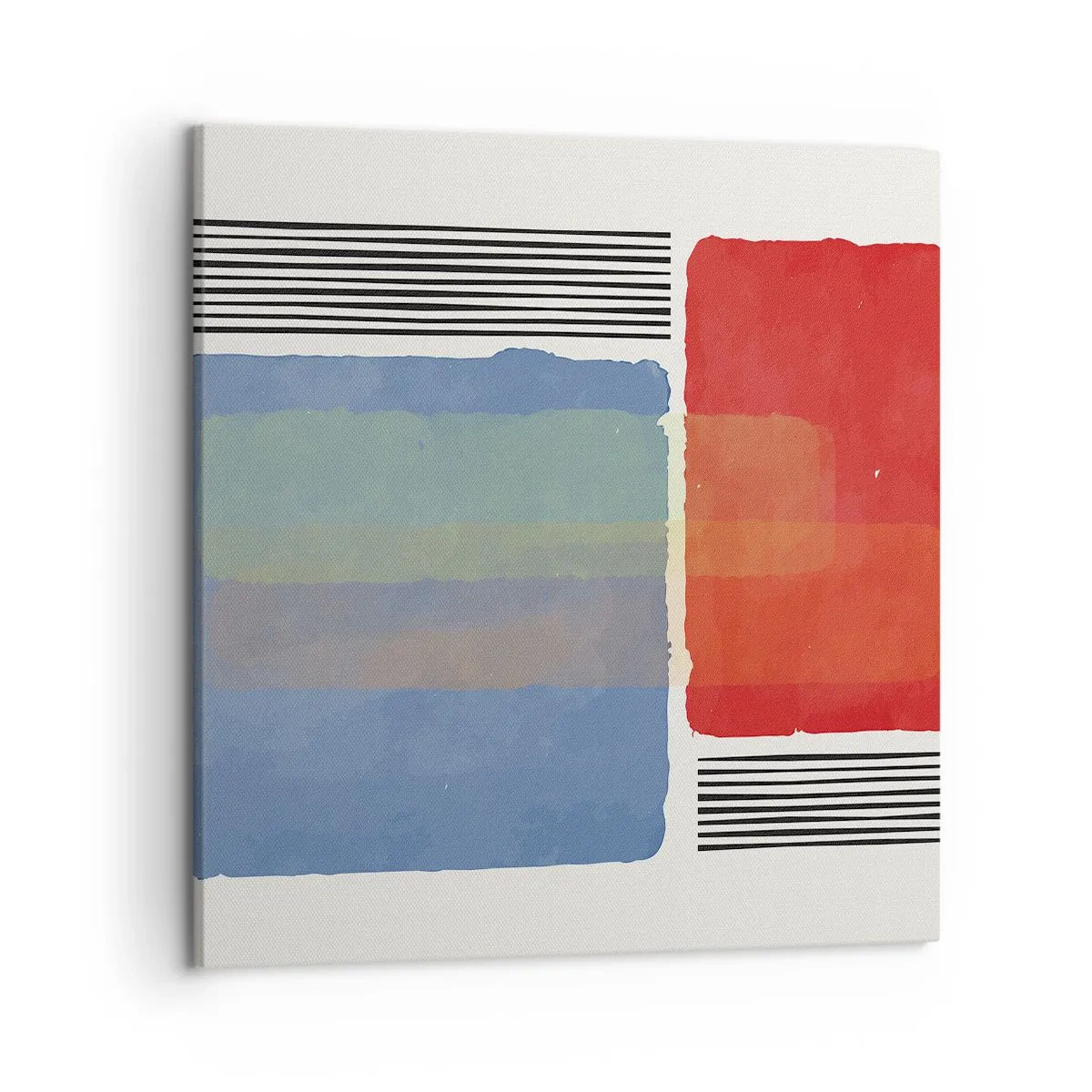 Lærredstryk - Billede på lærred - Geometriens ånd og bogstav - 50x50 cm