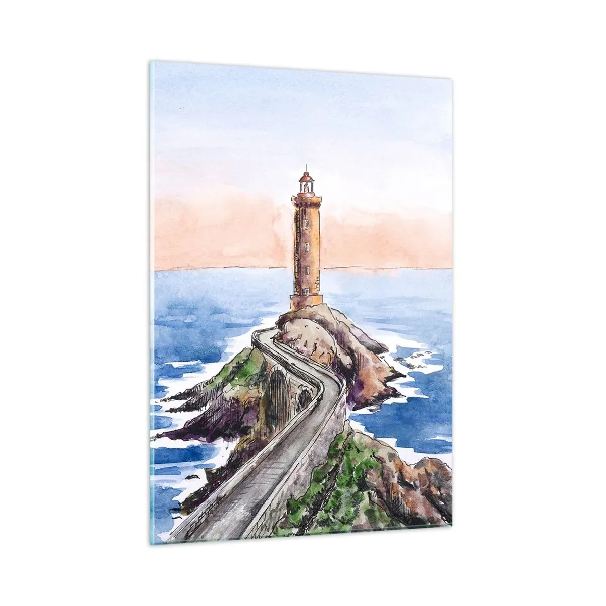 Billede på glas - Med front mod havet - 50x70 cm