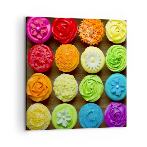 Lærredstryk - Billede på lærred - Alle er forskellige - alle er lækre - 60x60 cm