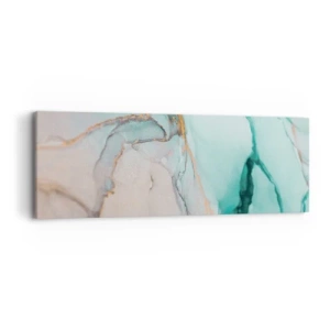 Lærredstryk - Billede på lærred - Dans af former og farver - 90x30 cm