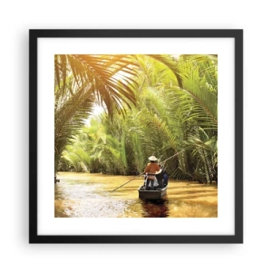 Plakat i sort ramme - Palmeslugten - 40x40 cm