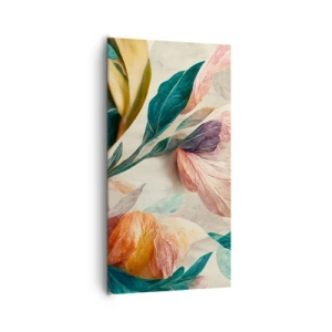 Lærredstryk - Billede på lærred - Blomster på de sydlige øer - 65x120 cm