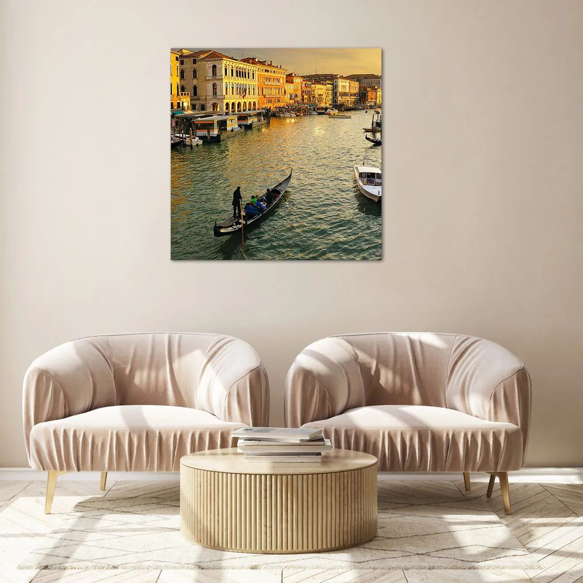 Billede på glas - På den solrige side af gaden - 30x30 cm