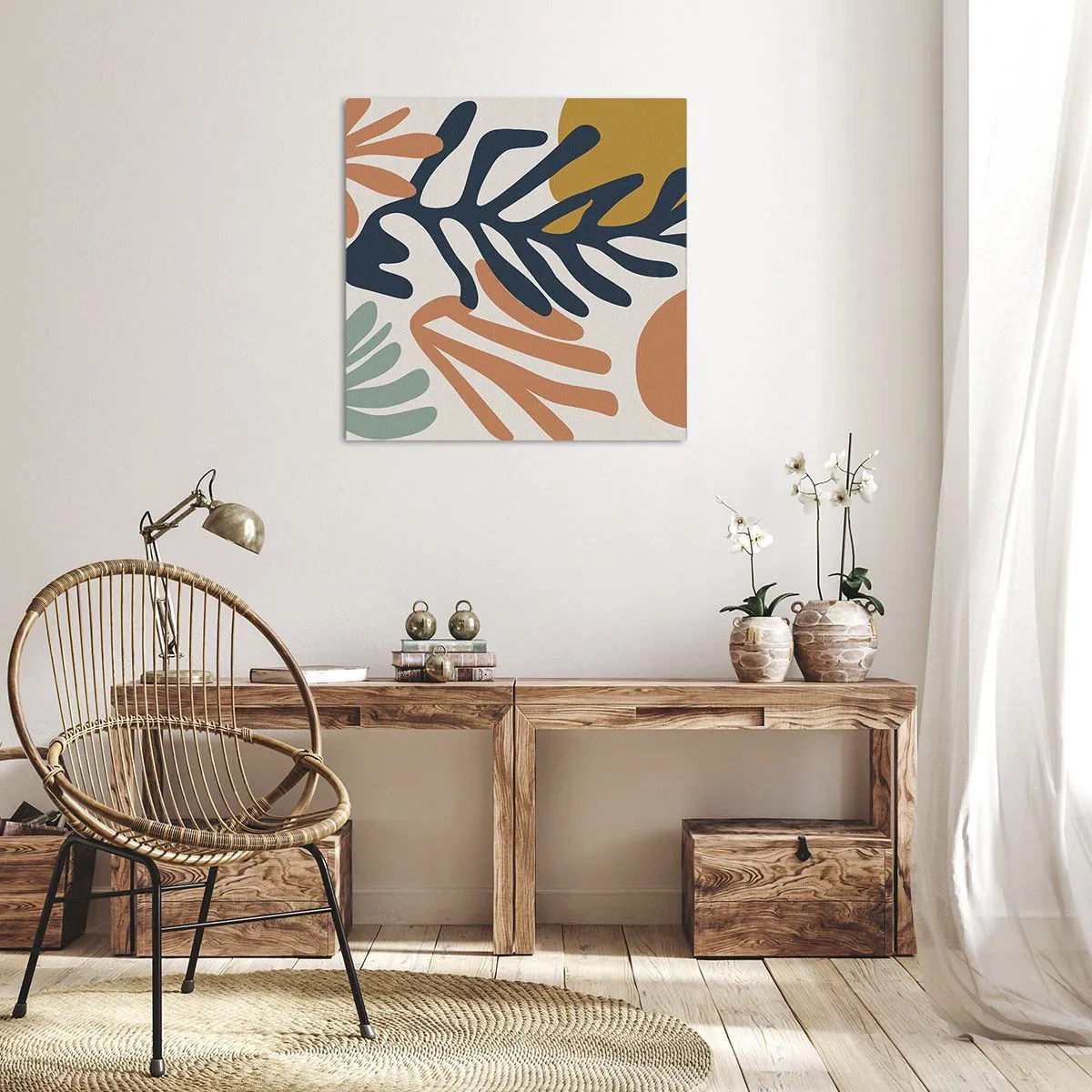 Lærredstryk - Billede på lærred - Koralhav - 30x30 cm