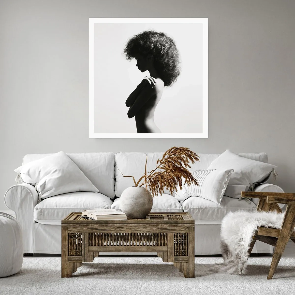 Plakat - Som en blomst på en slank stilk - 50x50 cm