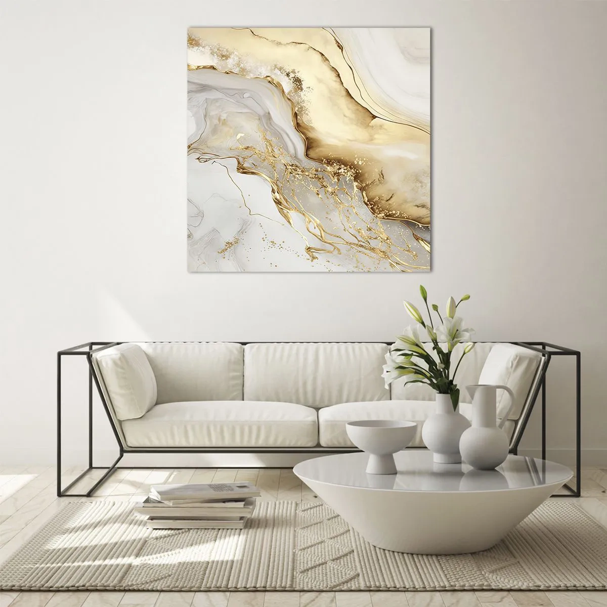 Billede på glas - Abstraktion: skønhed og godhed - 30x30 cm