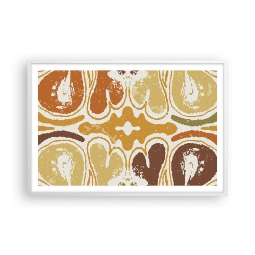 Plakat i hvid ramme - Sentimental abstraktion - 91x61 cm