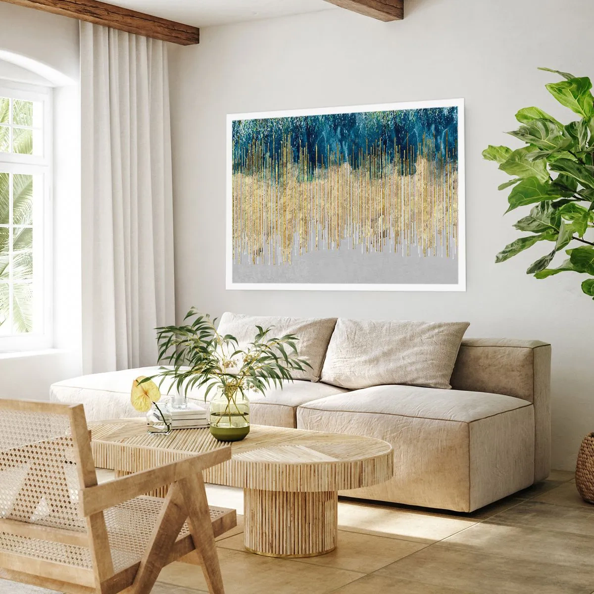 Plakat - Forgyldt grænse - 50x40 cm