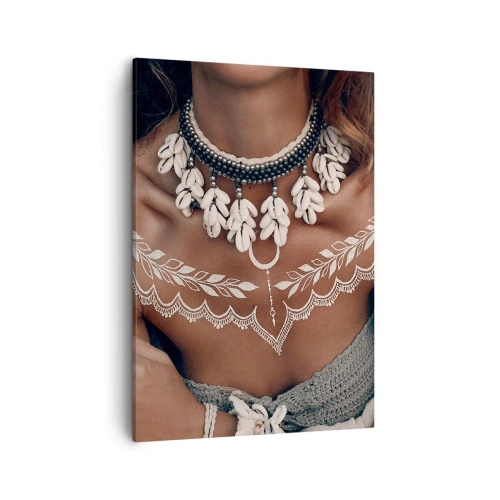 Lærredstryk - Billede på lærred - Talismaner, ritualer om kvindelighed - 50x70 cm