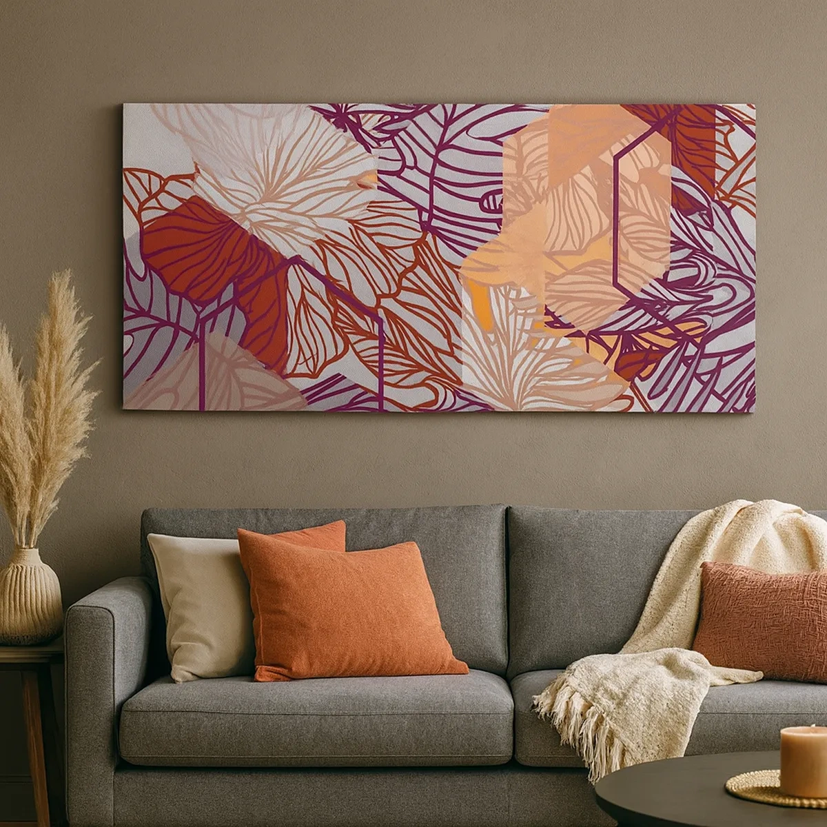 Lærredstryk - Billede på lærred - Umuligt forhold mellem geometri og natur - 30x30 cm