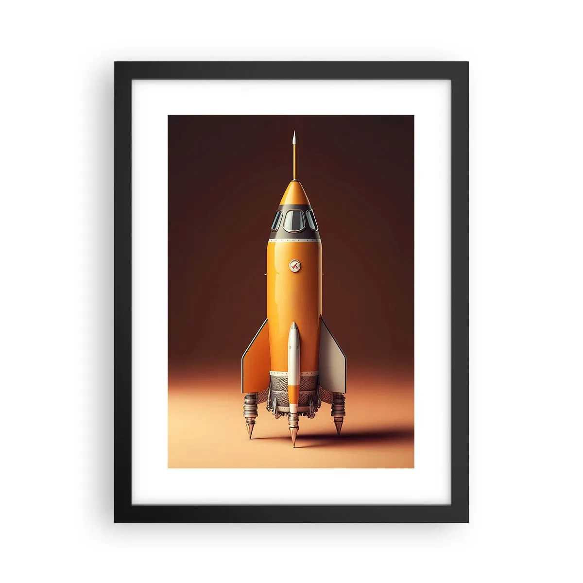 Plakat i sort ramme - Det begynder med en drøm - 30x40 cm