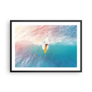Plakat i sort ramme - Ocean rytter - 70x50 cm