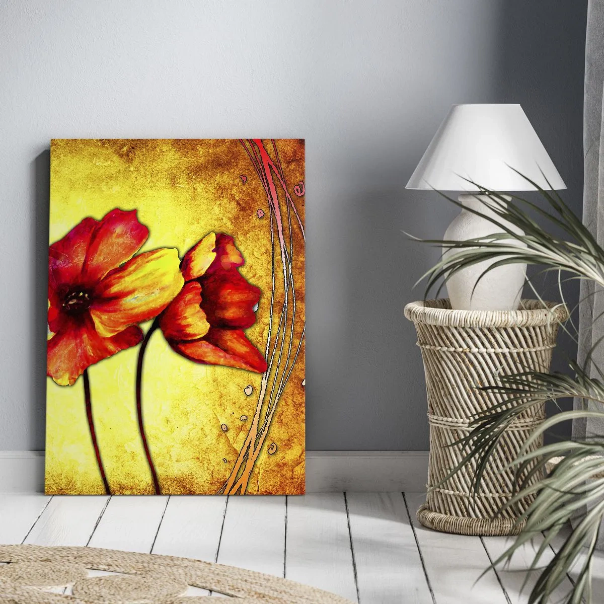 Lærredstryk - Billede på lærred - I Art Nouveau dekoration - 50x70 cm