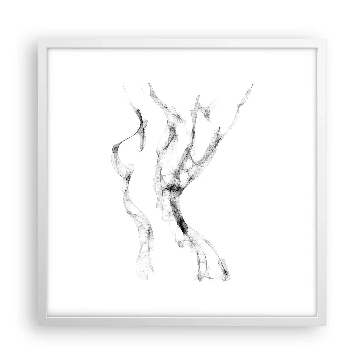 Plakat i hvid ramme - Smuk og stærk - 50x50 cm