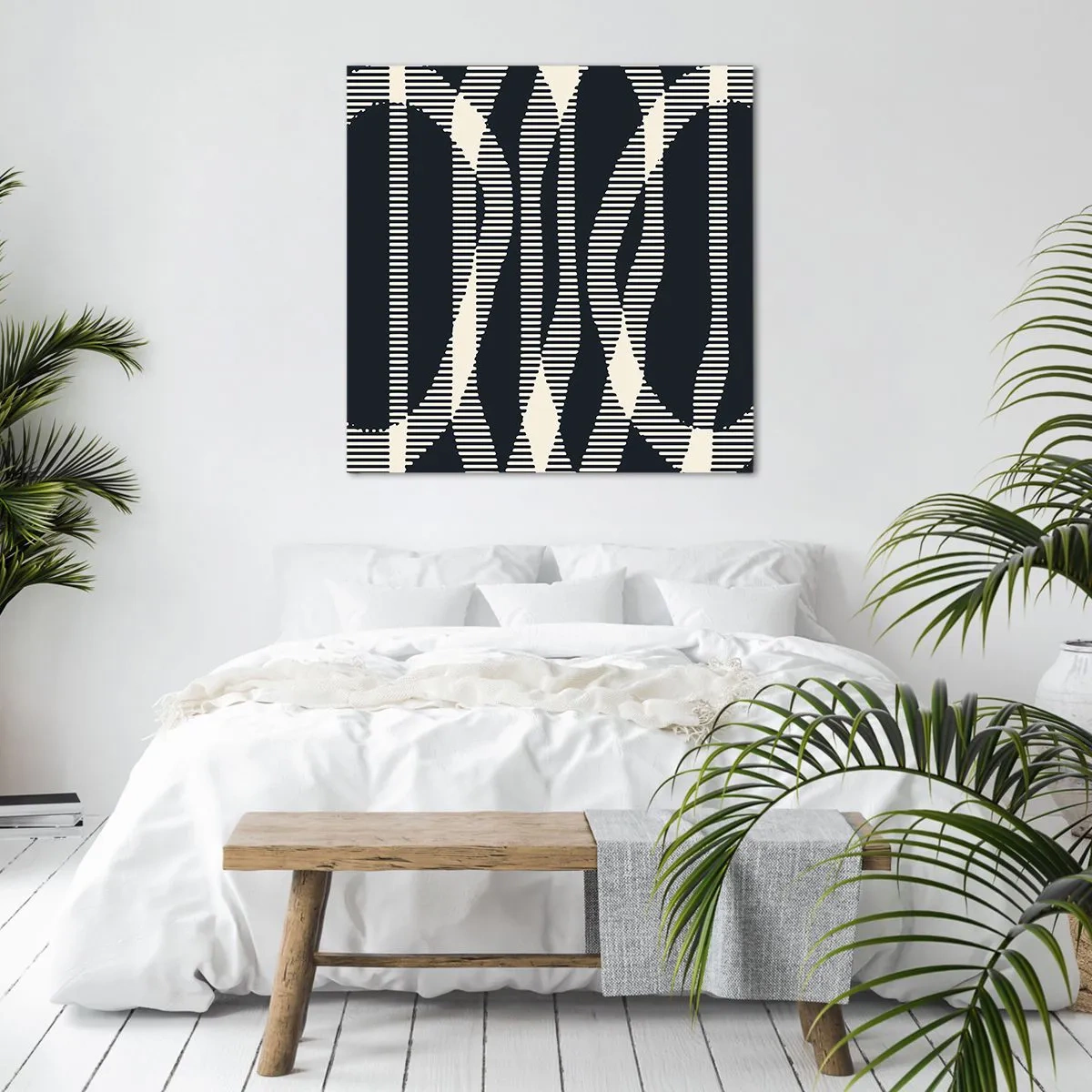 Lærredstryk - Billede på lærred - Forsøg på at bryde igennem mørket - 50x50 cm