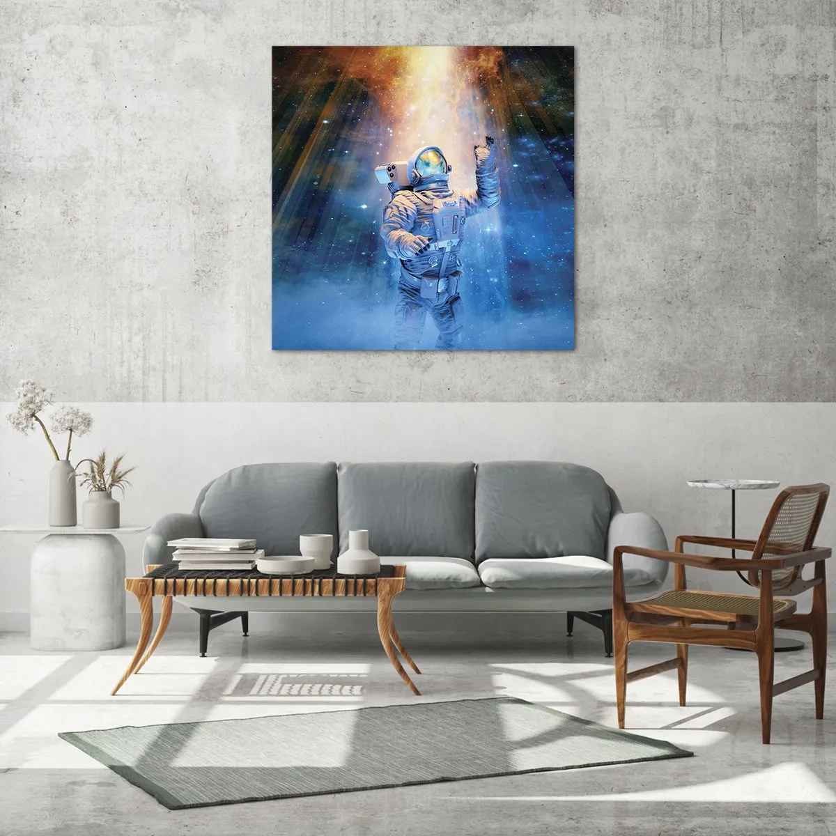 Billede på glas - Endelig på destinationen - 40x40 cm