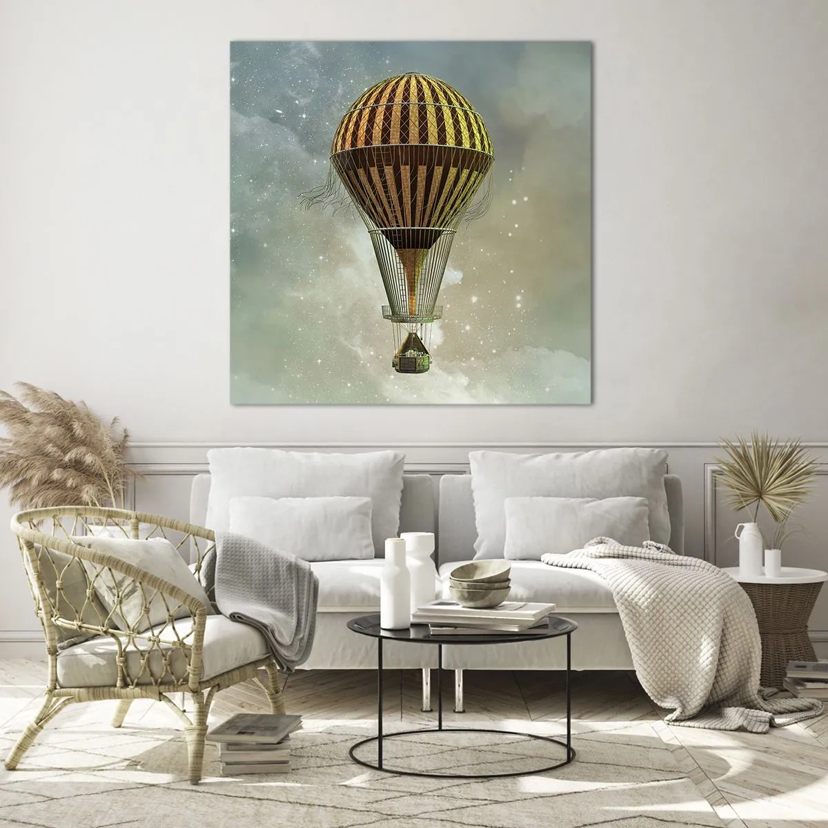 Billede på glas - Banebrydende flyvninger - 70x70 cm