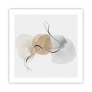 Plakat - Perler i luften - 50x50 cm