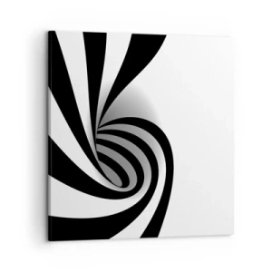 Lærredstryk - Billede på lærred - Og alligevel snurrer den - 60x60 cm