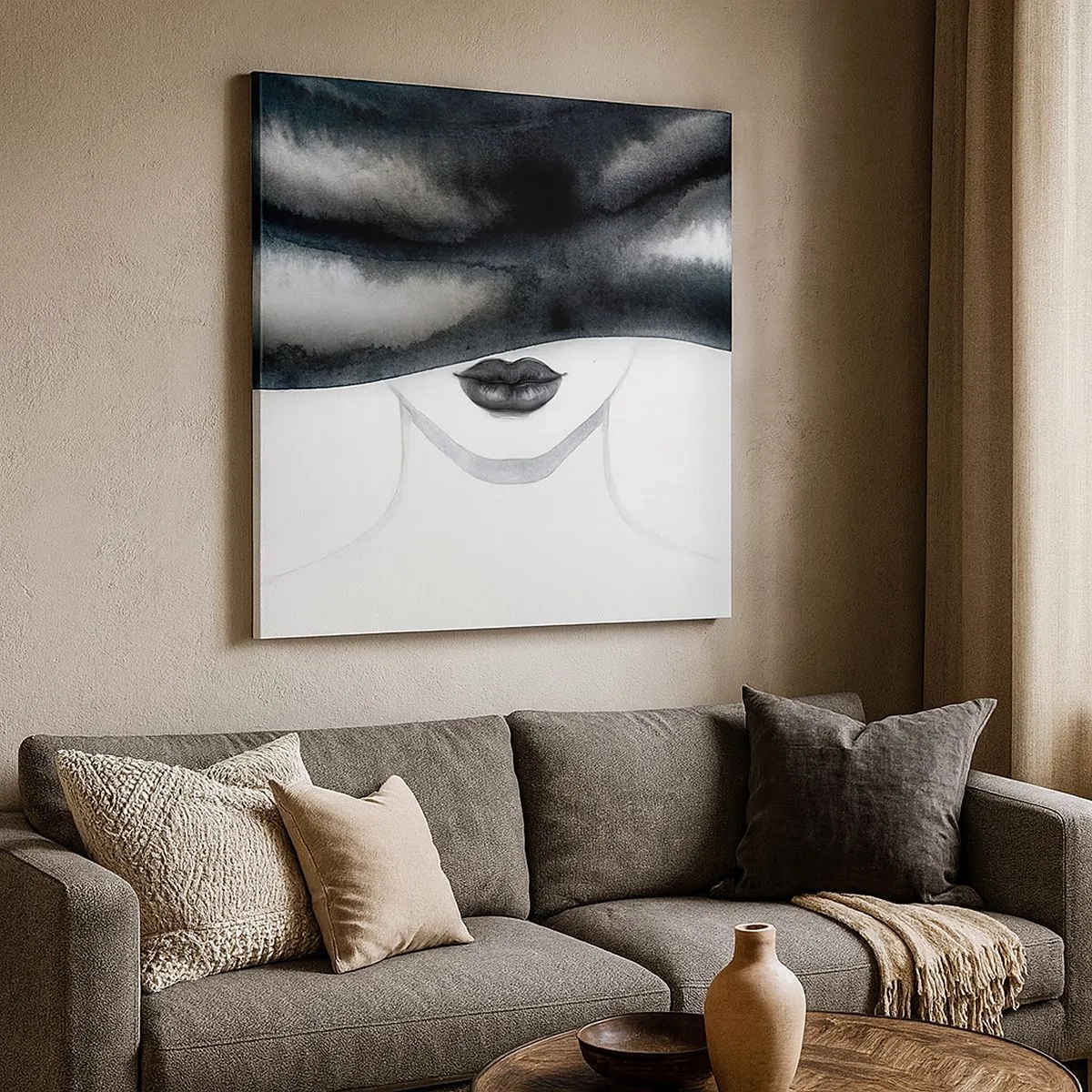 Lærredstryk - Billede på lærred - Et sensuelt mysterium - 30x30 cm