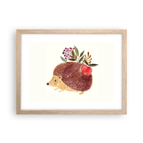 Plakat i ramme af lyst egetræ - Og du kan allerede lide mig - 40x30 cm