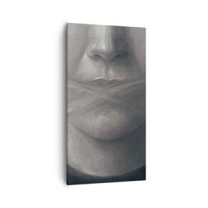 Lærredstryk - Billede på lærred - Ikke et ord - 55x100 cm