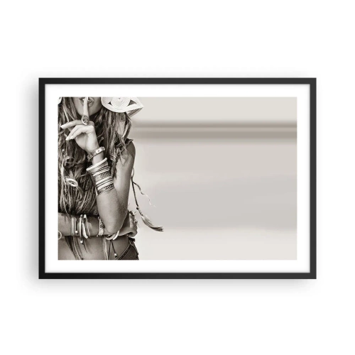 Plakat i sort ramme - Som en pige - 70x50 cm