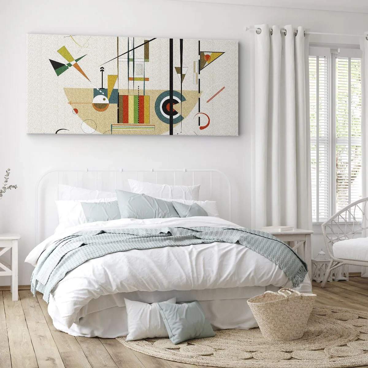 Lærredstryk - Billede på lærred - Og verden griner - 100x40 cm