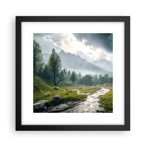 Plakat i sort ramme - Der og tilbage - 30x30 cm