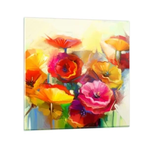 Billede på glas - Ikke kun rødt - 40x40 cm