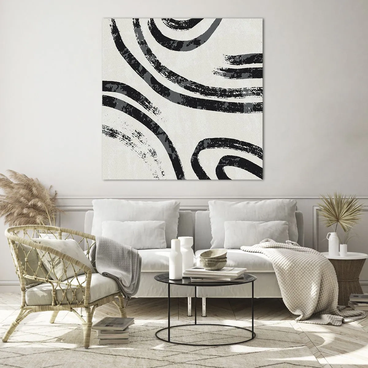 Billede på glas - Halvt stoppet - 70x70 cm