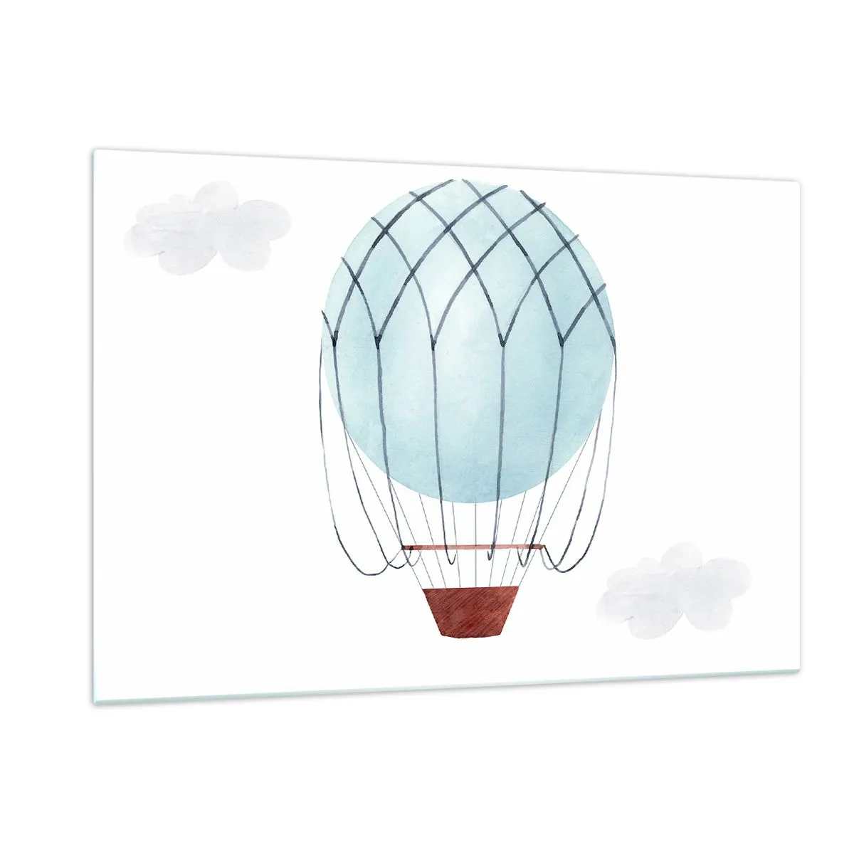 Billede på glas - Alt i skyerne - 120x80 cm