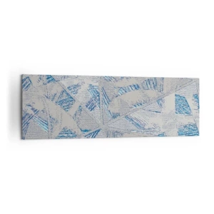 Lærredstryk - Billede på lærred - I en gråblå labyrint - 160x50 cm