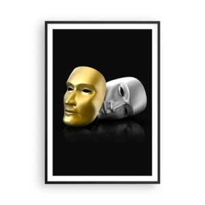 Plakat i sort ramme - Livet er teater - 70x100 cm