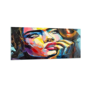 Billede på glas - Drømme som fugle svæver gennem himlen - 100x40 cm