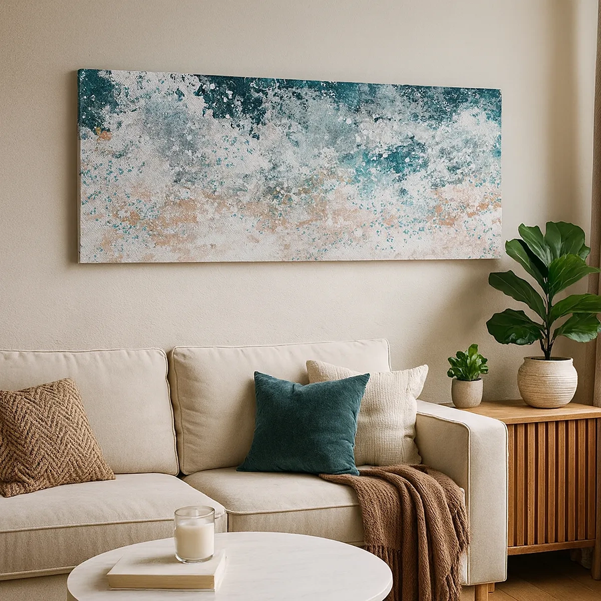 Lærredstryk - Billede på lærred - Historier fra havet - 30x30 cm