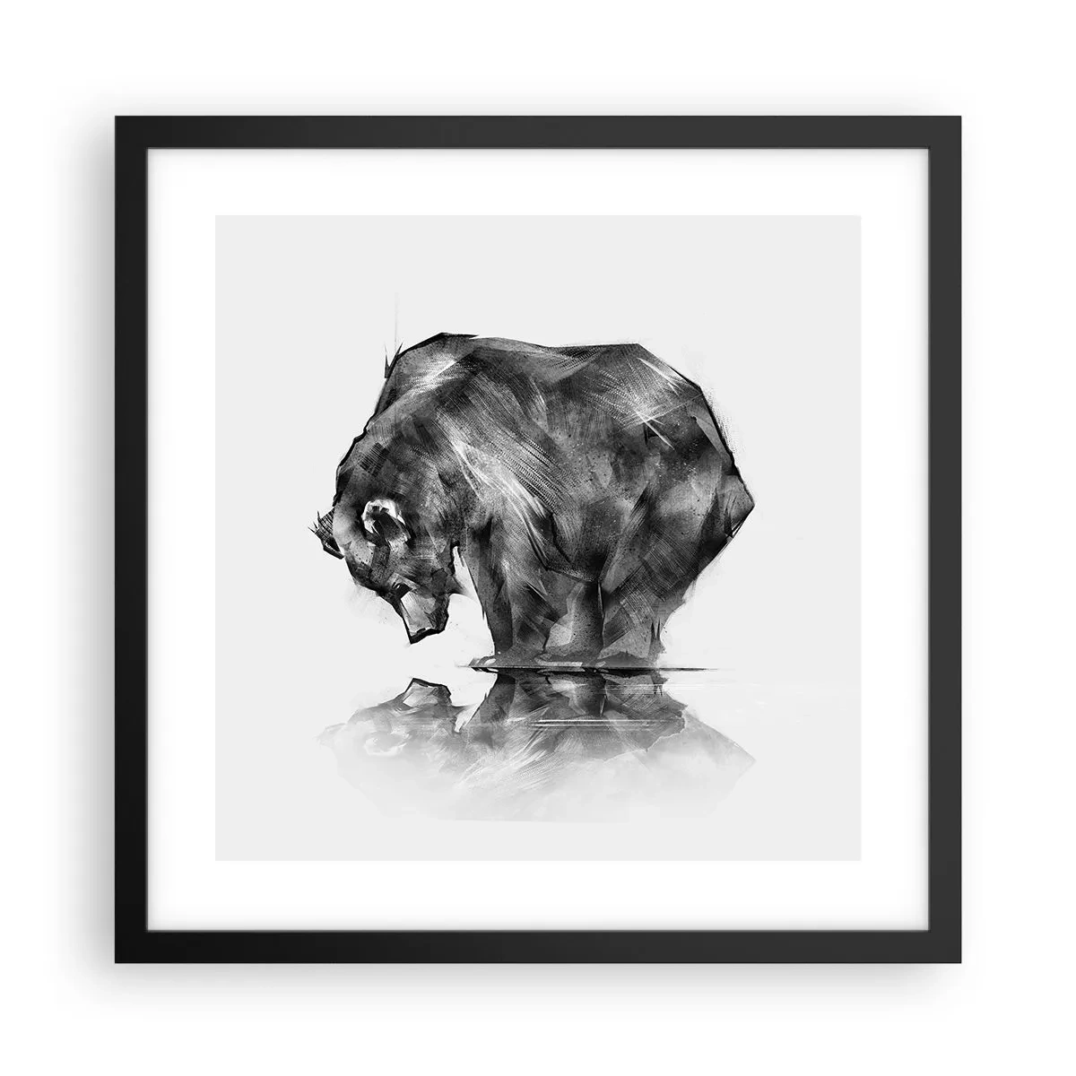 Plakat i sort ramme - Dejligt at se nogen tæt på - 40x40 cm