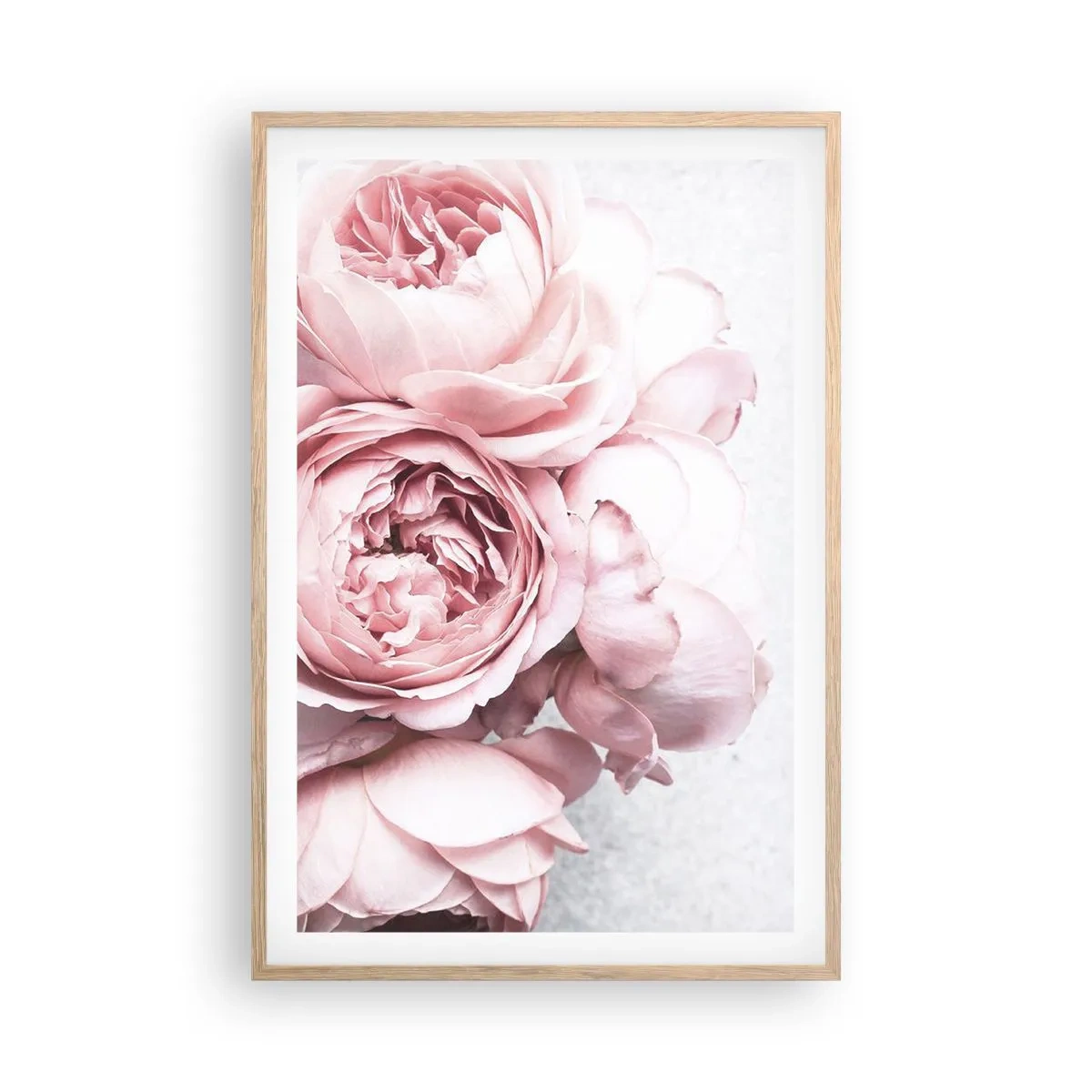 Plakat i ramme af lyst egetræ - For de romantiske - 61x91 cm