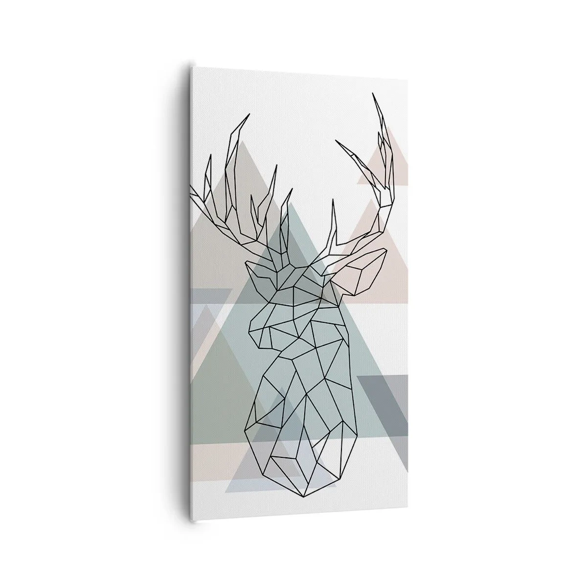 Lærredstryk - Billede på lærred - I en geometrisk skov - 65x120 cm