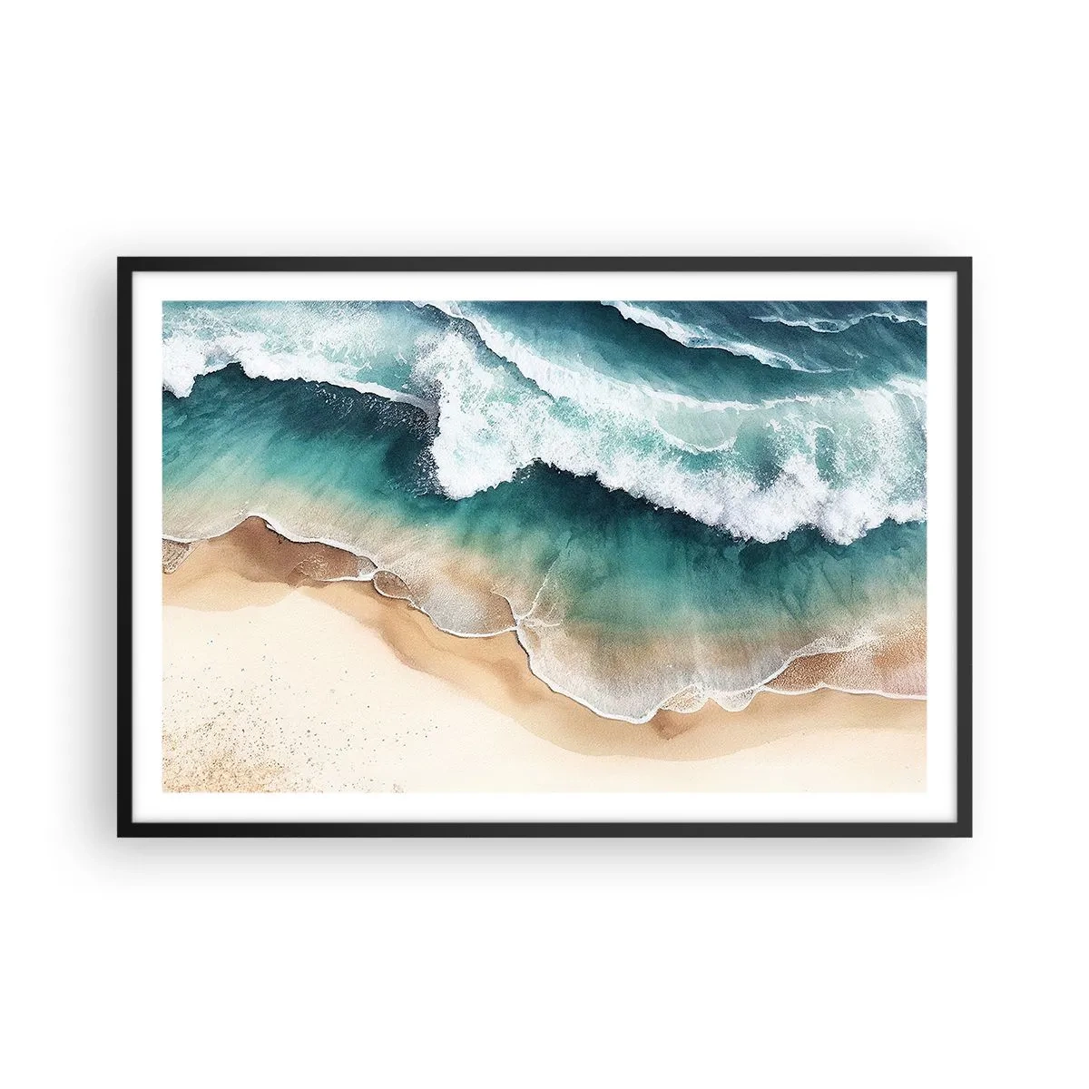 Plakat i sort ramme - Et evigt møde - 91x61 cm
