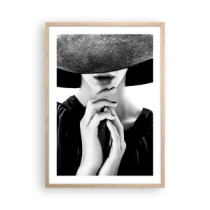 Plakat i ramme af lyst egetræ - Usynlig skønhed - 50x70 cm